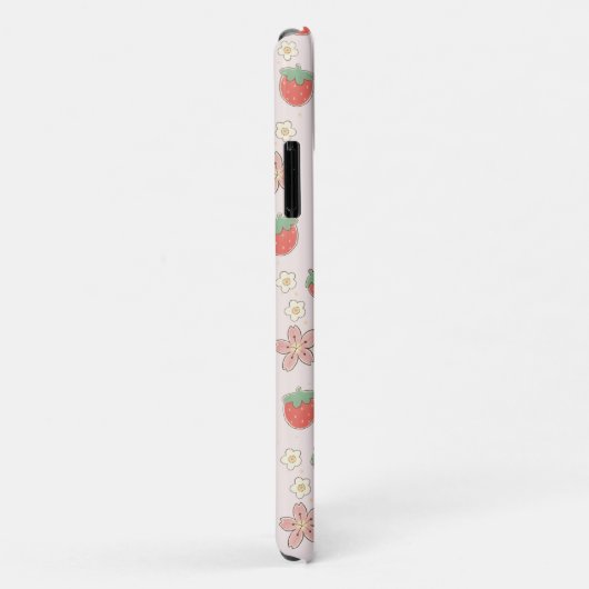 Schattigee Waterverf bloemenaardbeienpatroon Case-Mate iPhone Case (Achterkant/rechts)