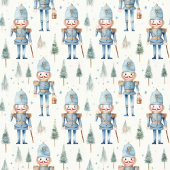Schattigee waterverf Blue Christmas Nutcrackers Cu Fleece Deken