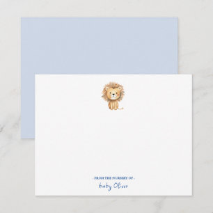 Schattigee waterverf Boho Lion Baby Boy Bedankkaart