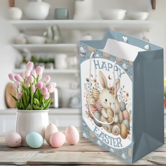 Schattigee waterverf Bunny Easter aanpasbaar Medium Cadeauzakje