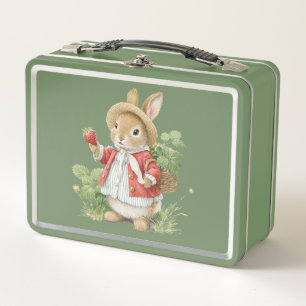 Schattigee Waterverf Bunny met aardbeien