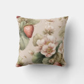 Schattigee Waterverf Bunny met aardbeien Kussen (Achterkant)