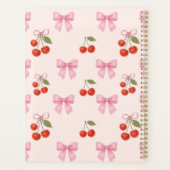 Schattigee Waterverf Cherry Bow Coquette Studieles Planner (Achterkant)