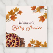 Schattigee Waterverf Cherry Pie Baby shower Dank u Bedankjes Labels (Achterkant)