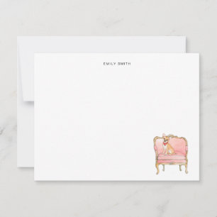 Schattigee Waterverf Chihuahua hondenflat Dank U K Bedankkaart