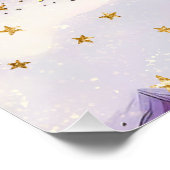 Schattigee Waterverf Cloud Star Baby Meisje Kweker Perfect Poster (Hoek)