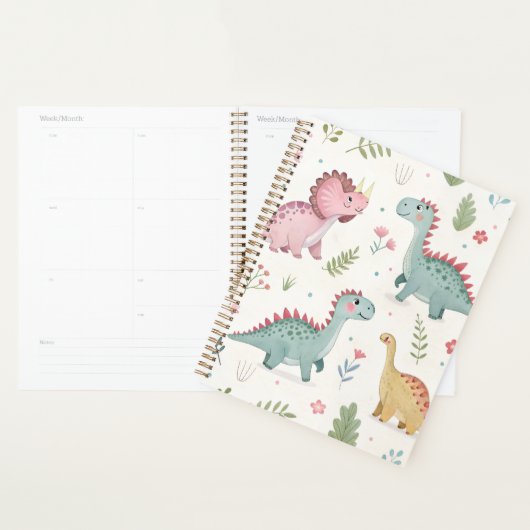 Schattigee Waterverf Dinosaurus Planner (Display)