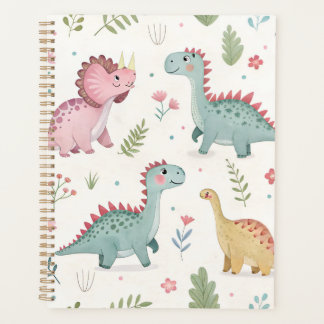Schattigee Waterverf Dinosaurus Planner