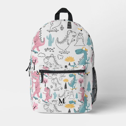 Schattigee Waterverf Dinosaurussen Pattern Design  Bedrukte Rugzak (Voorkant)