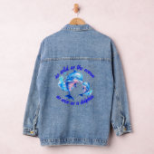 Schattigee Waterverf Dolfijnen Quote | Denim Jacket (Hangar)