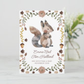 Schattigee Waterverf eekhoornzwangerschap Aankondiging (Staand voorkant)