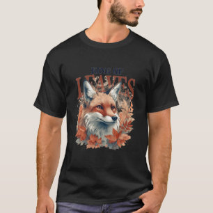 Schattigee Waterverf Fox herfstbladeren Kleurrijke T-shirt