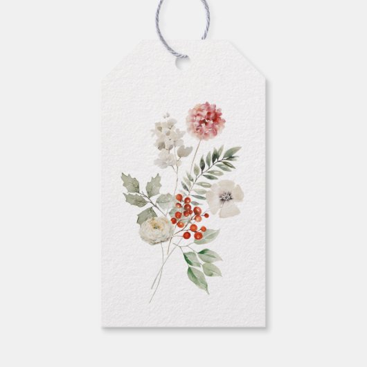 Schattigee Waterverf Fox Verjaardagsfeestje Cadeaulabel (Achterkant)