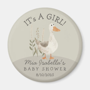 Schattigee Waterverf Gans Baby shower Favor Magnet Magneet
