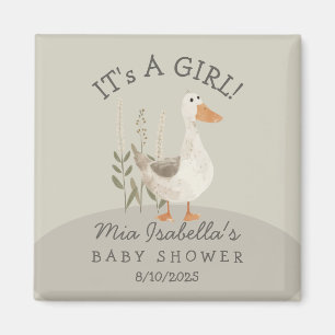 Schattigee Waterverf Gans Baby shower Favor Magnet Magneet