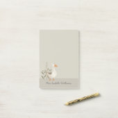 Schattigee Waterverf Gans Post-it® Notes (Op bureau)