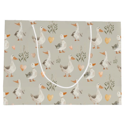 Schattigee Waterverf ganzen grote geschenktas Groot Cadeauzakje (Achterkant)