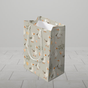 Schattigee Waterverf Ganzen Medium Gift Bag Medium Cadeauzakje