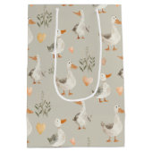 Schattigee Waterverf Ganzen Medium Gift Bag Medium Cadeauzakje (Achterkant)