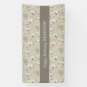 Schattigee Waterverf Ganzen Verjaardagsbanner Spandoek (Verticaal)