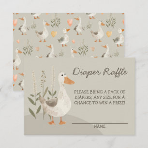 Schattigee Waterverf Ganzenluier Raffle Enclosure  Informatiekaartje