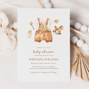 Schattigee Waterverf Genderneutraal Baby shower Kaart