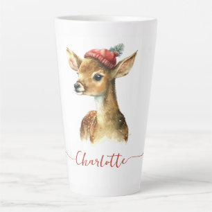 Schattigee Waterverf Gepersonaliseerde Kerstherten Latte Mok