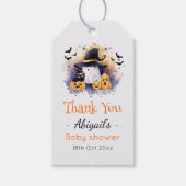 Schattigee Waterverf Ghost Gothic Baby shower Cadeaulabel (Voorkant)