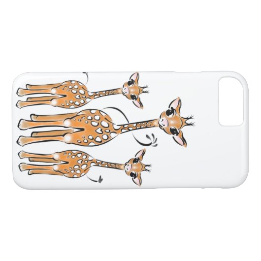Schattigee waterverf Giraffes Case-Mate iPhone Case (Achterkant (Horizontaal))