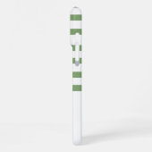 Schattigee Waterverf Groene Bow Stripes iPhone Hoesje (Linkerkant)