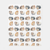 Schattigee Waterverf Guinee Fleece Deken (Voorkant)