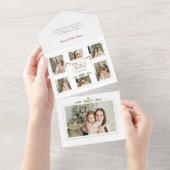 Schattigee Waterverf Holly Merry Christmas Multi F All In One Uitnodiging (Afscheurbaar)