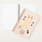 Schattigee waterverf honden, 2025 Planner voor hon (Display)