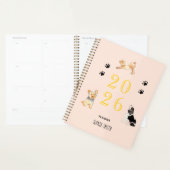 Schattigee waterverf Honden 2026 Planner (Display)