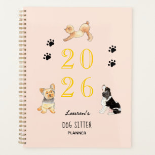 Schattigee waterverf honden, hondenoppas 2025 Plan Planner