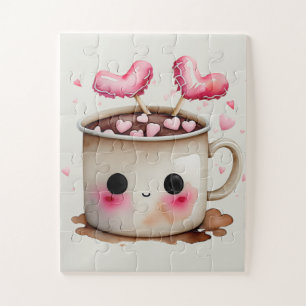 Schattigee Waterverf Hot Chocolate Mok Legpuzzel