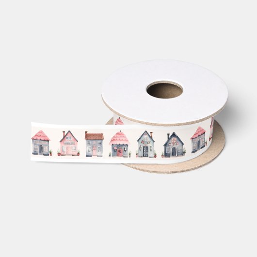Schattigee Waterverf Huizen Lint (Spoel)
