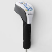 Schattigee waterverf kat (kitten) ontwerp golfheadcover (Schuin)