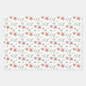 Schattigee Waterverf Kerstmis Sneeuwman Gnome Uil Inpakpapier Vel (Voorkant 2)