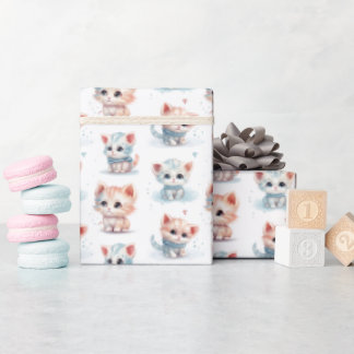 SCHATTIGEE WATERVERF KITTENS - CADEAUPAPIER