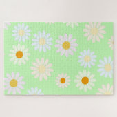 Schattigee waterverf kleurrijke Daisy Pattern Gree Legpuzzel (Horizontaal)