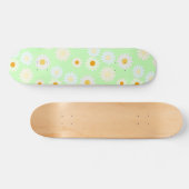 Schattigee waterverf kleurrijke Daisy Pattern Gree Skateboard (Horizontaal)