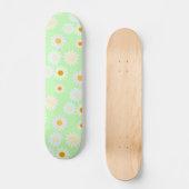 Schattigee waterverf kleurrijke Daisy Pattern Gree Skateboard (Voorkant)