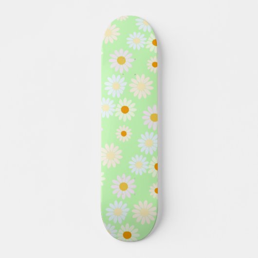 Schattigee waterverf kleurrijke Daisy Pattern Gree Skateboard (Voorkant)