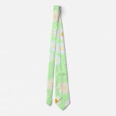Schattigee waterverf kleurrijke Daisy Pattern Gree Stropdas (Achterkant)