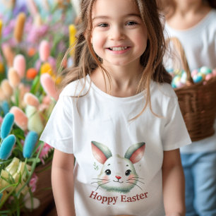 Schattigee Waterverf konijnengezicht Pastel East Kinder Shirts