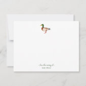 Schattigee waterverf Mallard Baby Dank u kaart (Voorkant)
