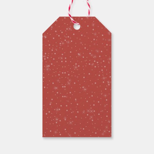 Schattigee Waterverf Maltese Kerstman Vrolijk Kers Cadeaulabel (Achterkant)