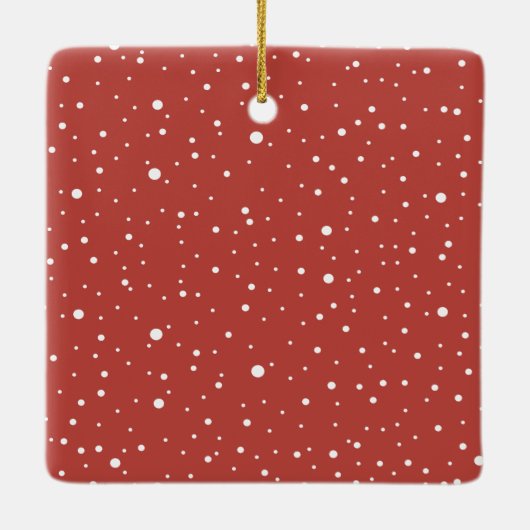 Schattigee Waterverf Maltese Kerstman Vrolijk Kers Keramisch Ornament (Achterkant)