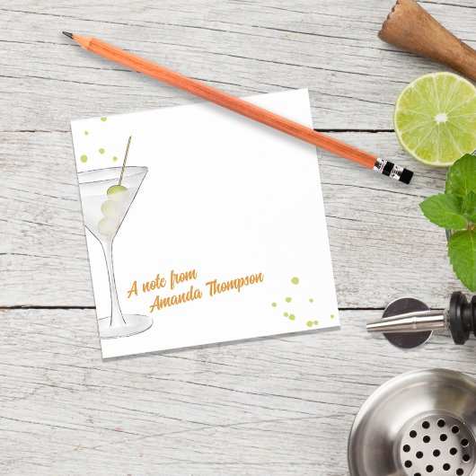Schattigee Waterverf Martini Cocktail Custom Post-it® Notes